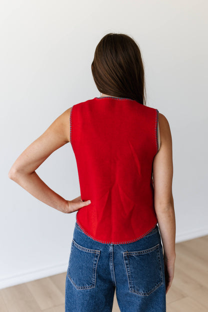 TH315 RED  AZTEC VEST (7 PIECE)