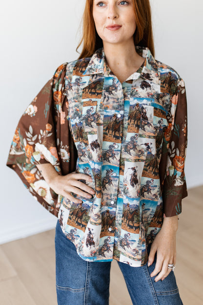 TH102 HORSE SQUARE WESTERN COLLAGE (7 PIECE)