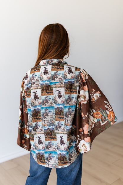 TH102 HORSE SQUARE WESTERN COLLAGE (7 PIECE)