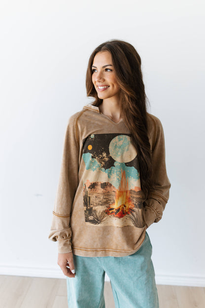 TH1480 CAMPFIRE TAN VINTAGE WASH LONG SLEEVE (7 PIECES)