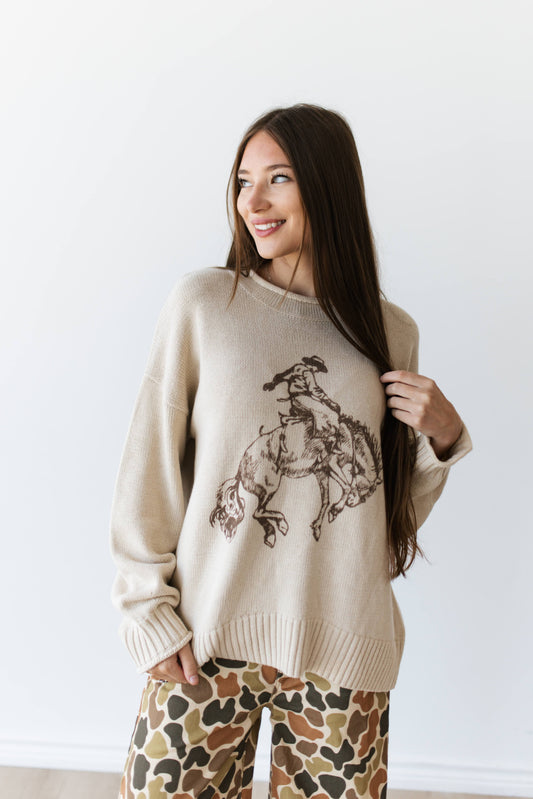 TH8772 BEIGE COWBOY SWEATER (7 PIECE)
