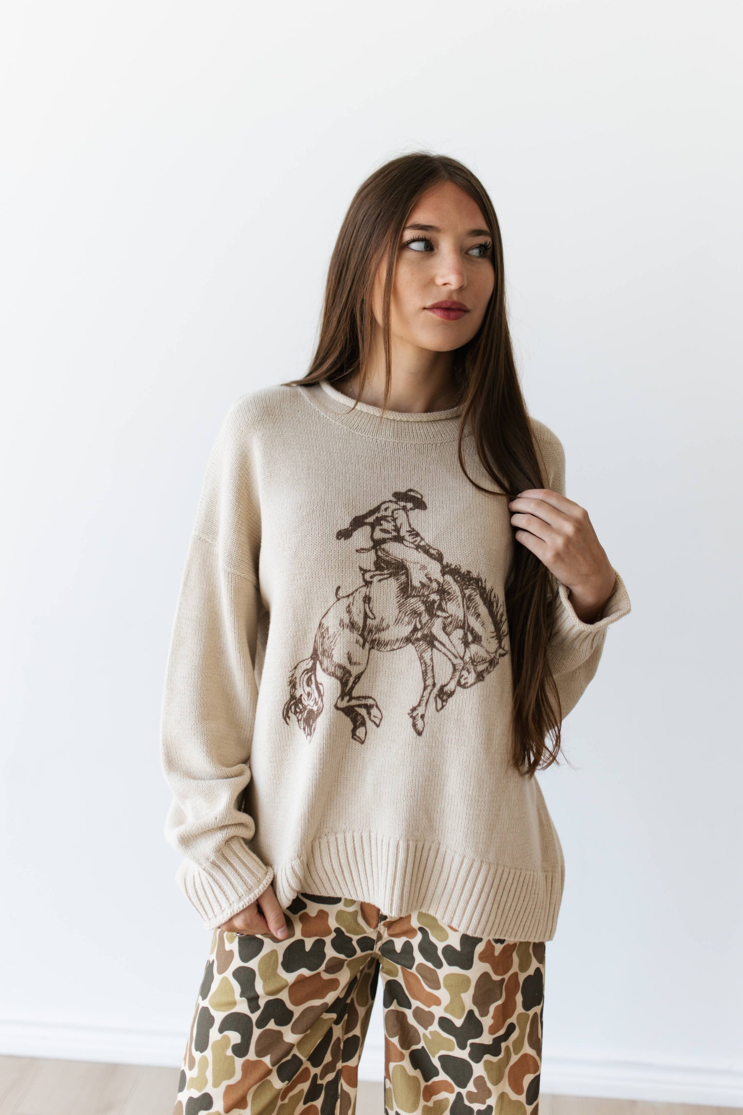 TH8772 BEIGE COWBOY SWEATER (7 PIECE)