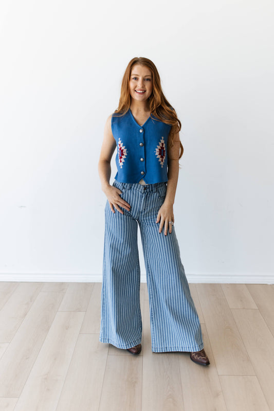 TH315 BLUE AZTEC SWEATER (7 PIECE)