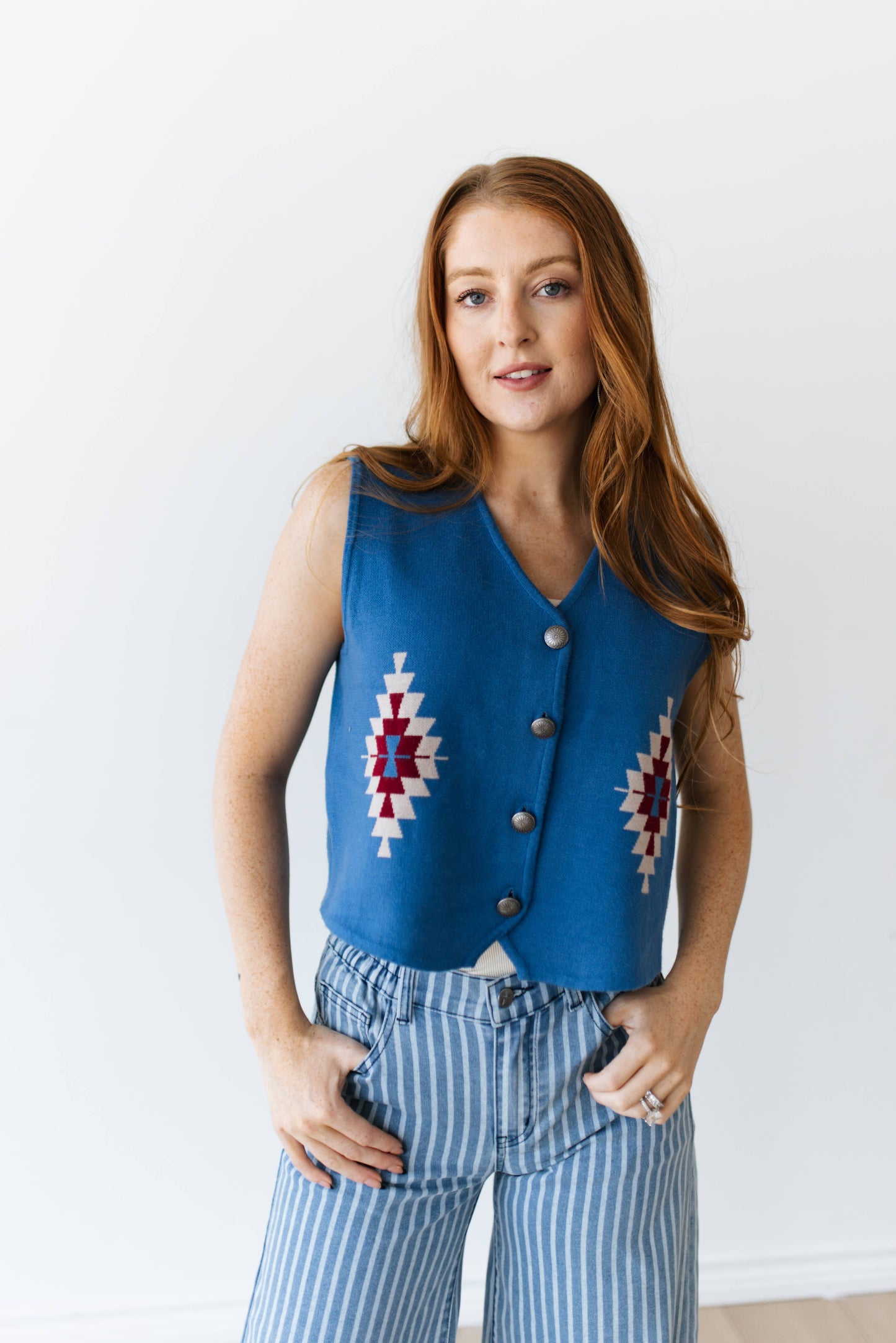 TH315 BLUE AZTEC SWEATER (7 PIECE)
