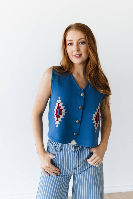 TH315 BLUE AZTEC SWEATER (7 PIECE)