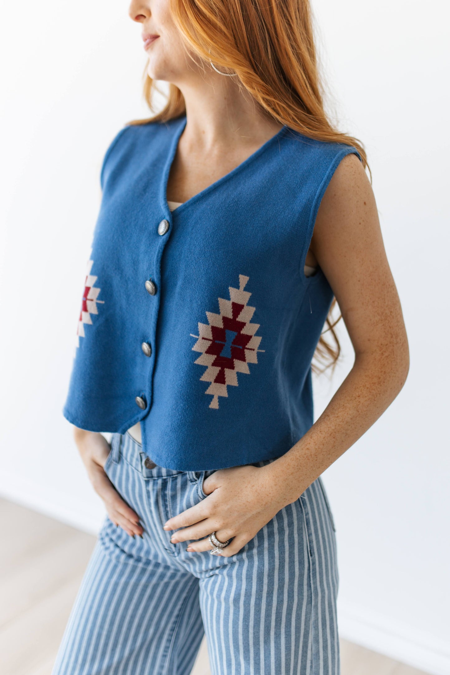 TH315 BLUE AZTEC SWEATER (7 PIECE)