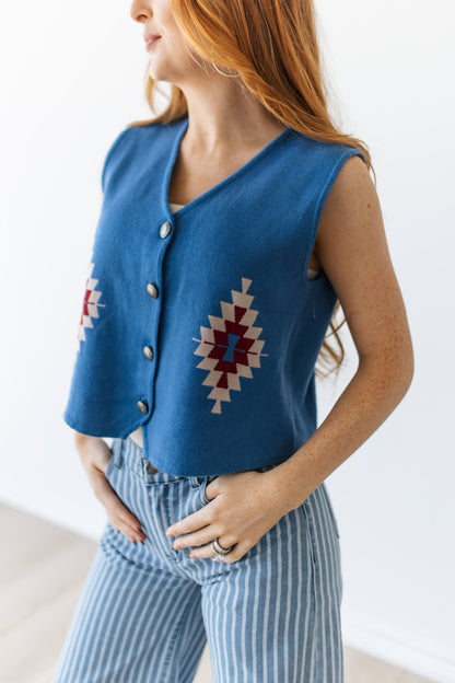 TH315 BLUE AZTEC SWEATER (7 PIECE)