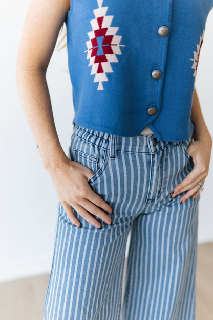 TH315 BLUE AZTEC SWEATER (7 PIECE)