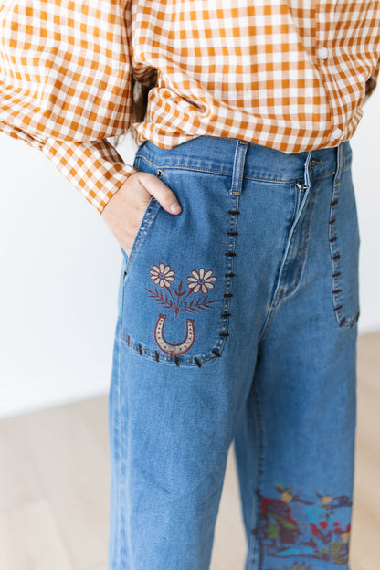TH228 CAMPFIRE WIDE LEGGED DENIM JEAN (7 PIECE)
