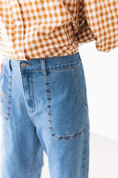 TH228 CAMPFIRE WIDE LEGGED DENIM JEAN (7 PIECE)