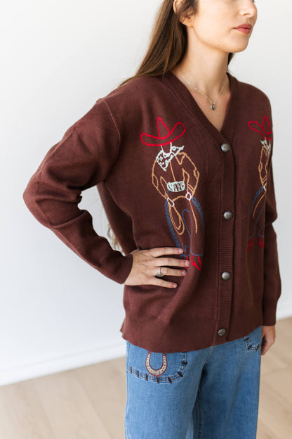 TH326 BROWN ROPING COWBOY ADD 4"  CARDI(7 Piece)