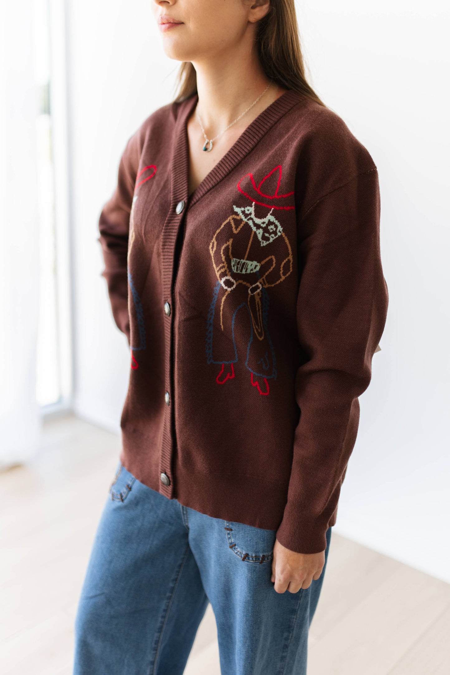TH326 BROWN ROPING COWBOY ADD 4"  CARDI(7 Piece)