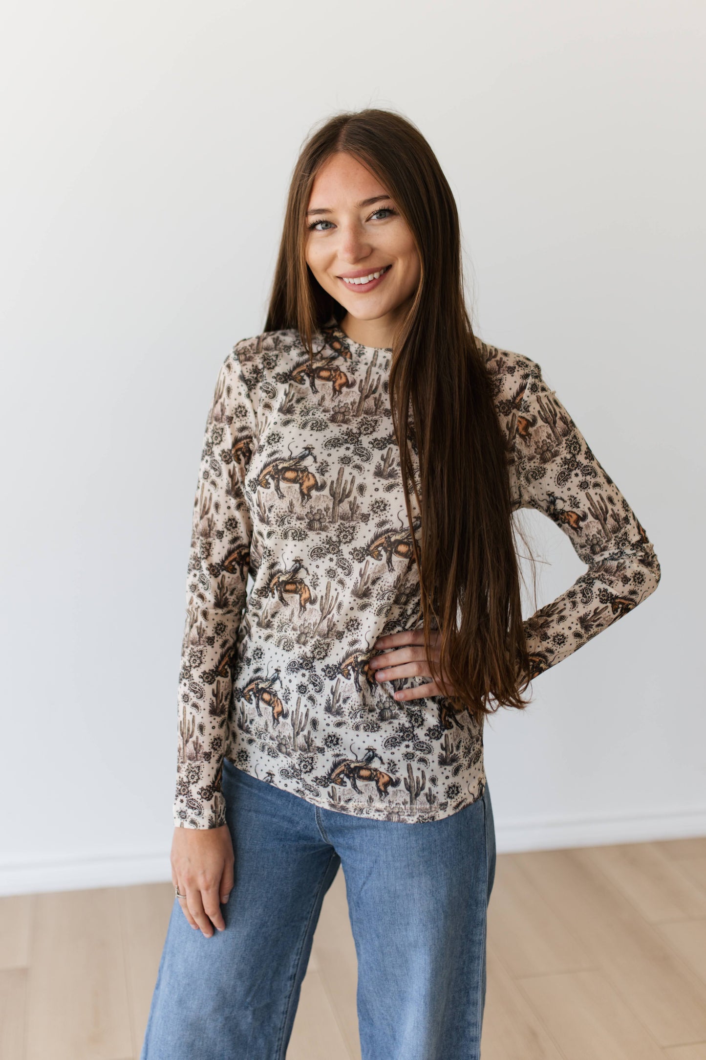 TH1221 IVORY BRONC PAISLEY MESH (7 PIECE)