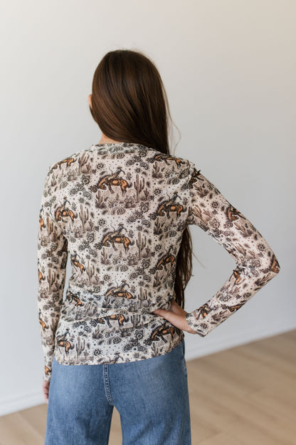 TH1221 IVORY BRONC PAISLEY MESH (7 PIECE)