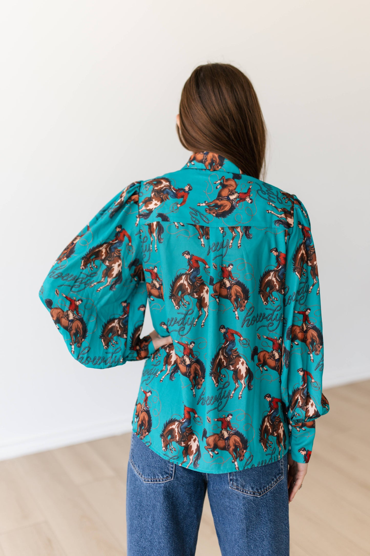 TH11-1  TURQUOISE HOWDY BUCKING HORSE (7 PIECE)