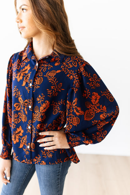 TH23 NAVY RUST FLORAL (7 PIECE)