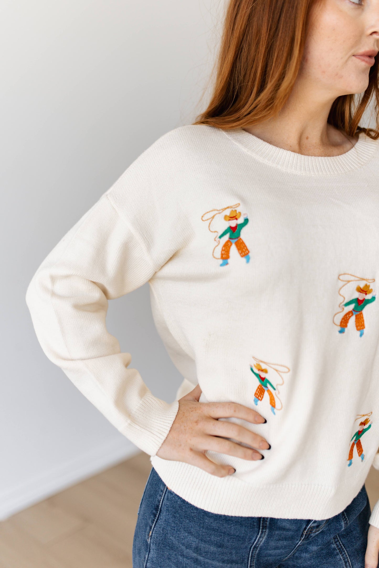 TH7990 ROPING COWBOY PULL OVER SWEATER (7 PIECE)