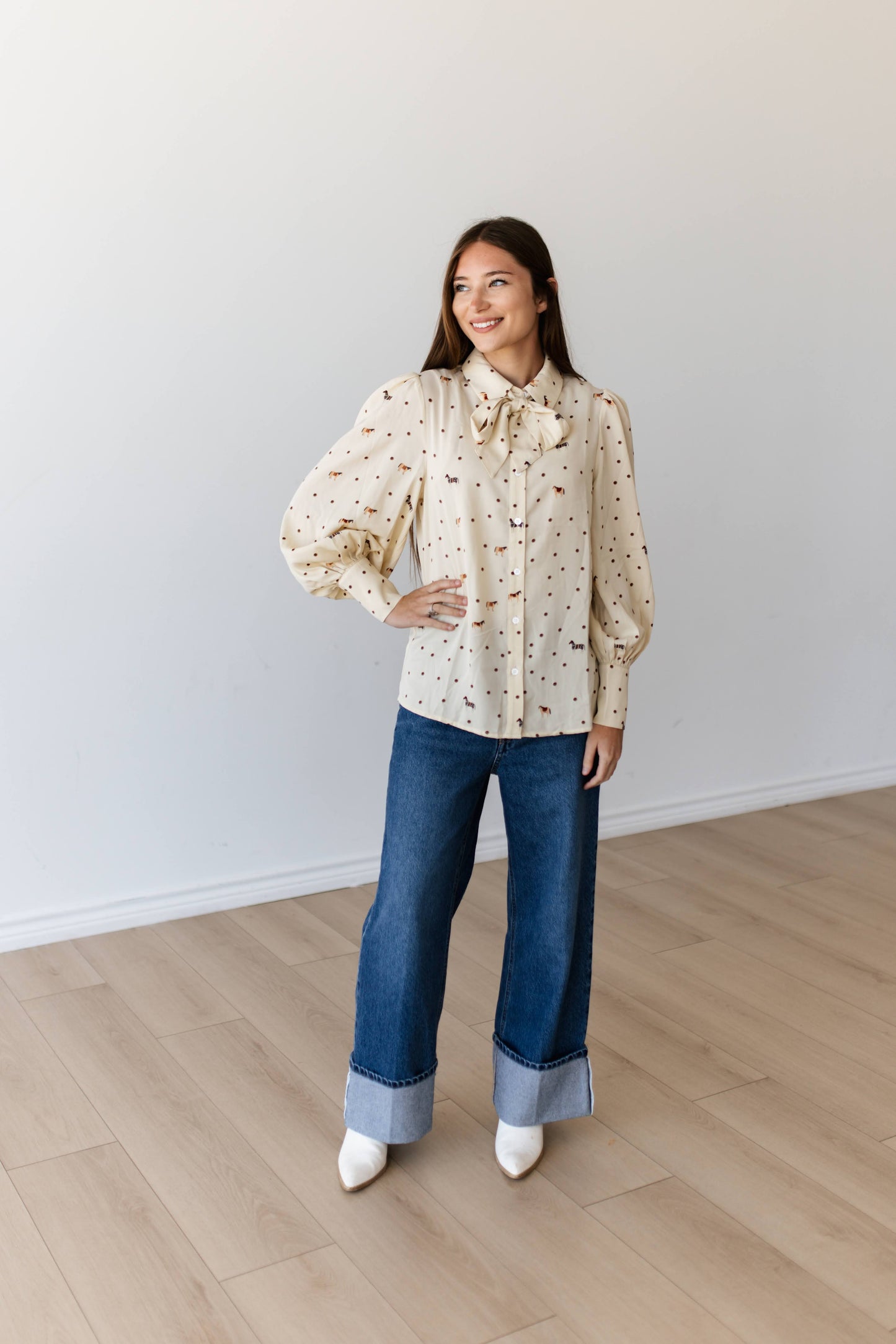 TH11-1  HORSE DOT BLOUSE (7 PIECES)