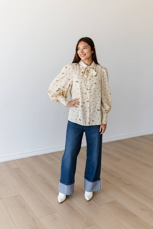TH11-1  HORSE DOT BLOUSE (7 PIECES)