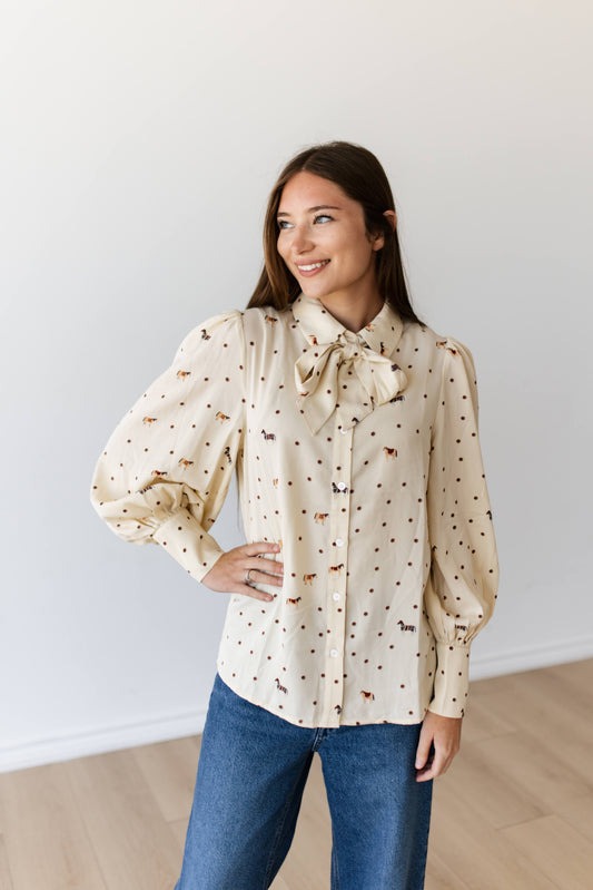 TH11-1  HORSE DOT BLOUSE (7 PIECES)
