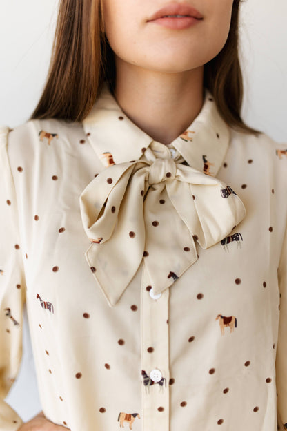 TH11-1  HORSE DOT BLOUSE (7 PIECES)