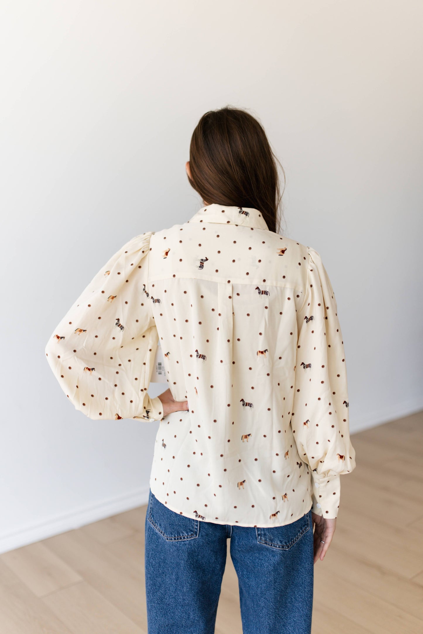 TH11-1  HORSE DOT BLOUSE (7 PIECES)