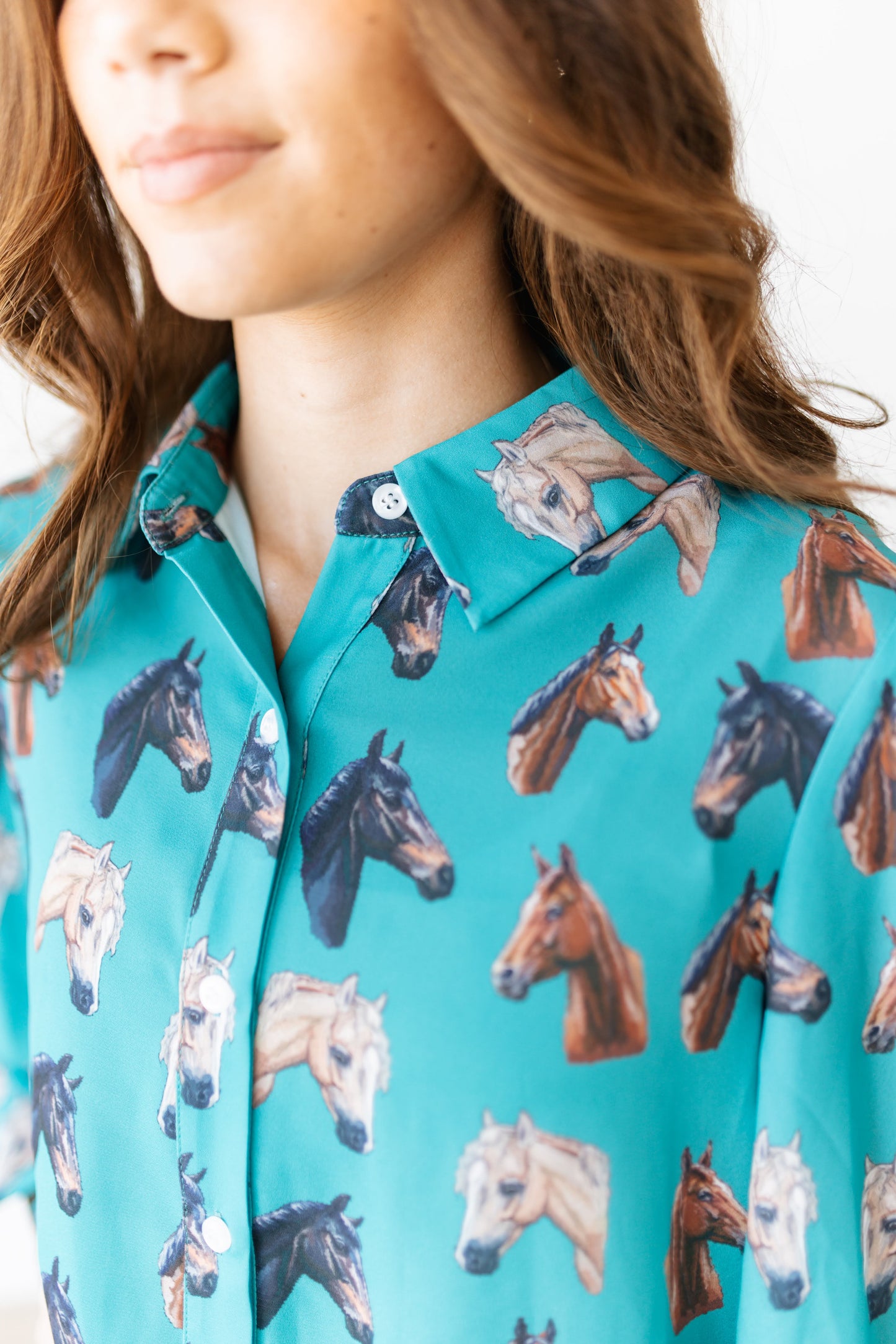 TH11 TURQ HORSE HEAD (7 PIECE)