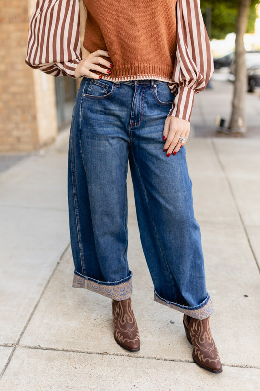 TH201 DENIM CUFF JEANS (7 PIECES)