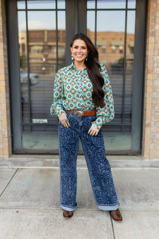 TH017 DENIM SWIRL JEAN ( 7 PIECE)