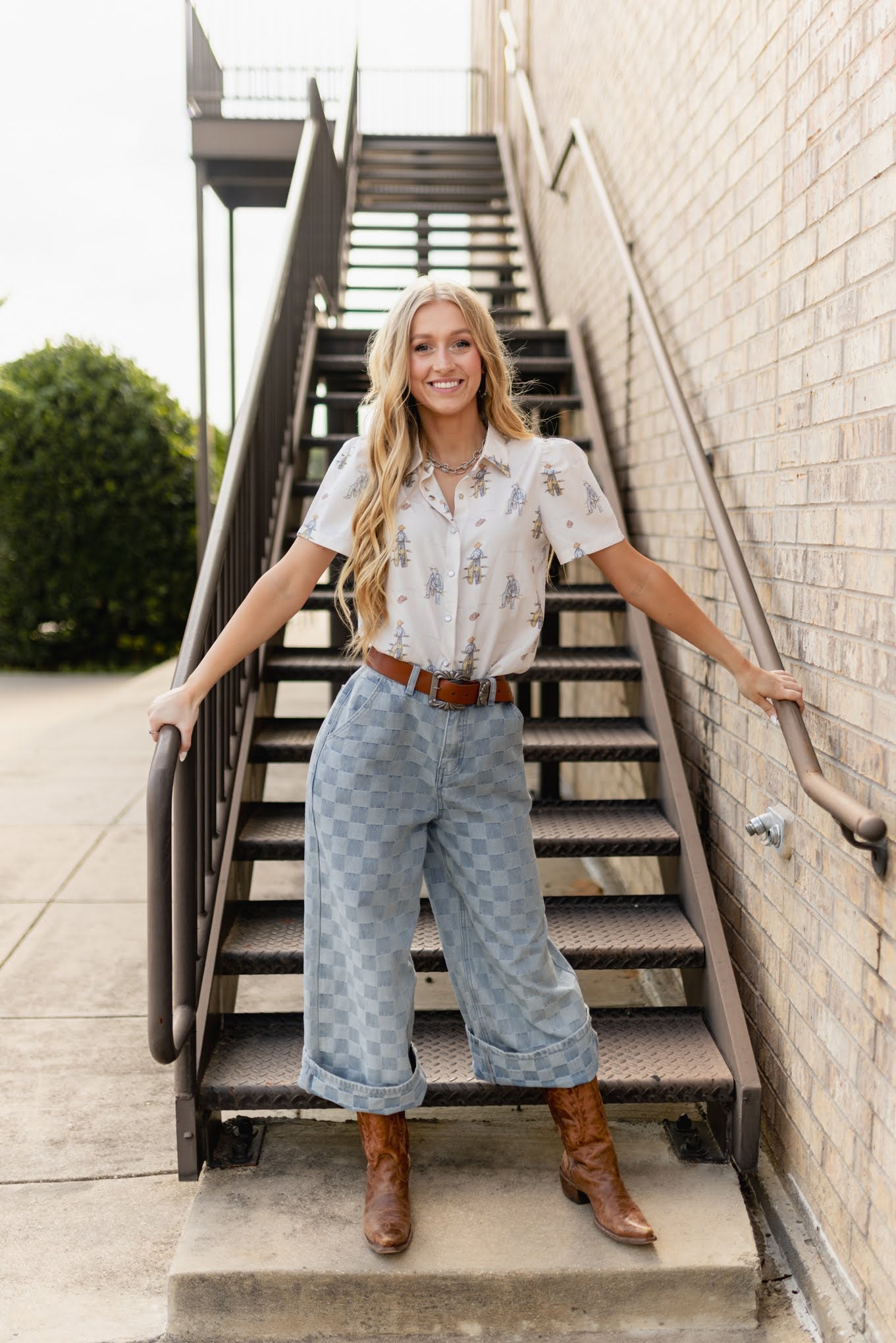 TH201 CHECKER CUFF DENIM JEAN (7 PIECES)