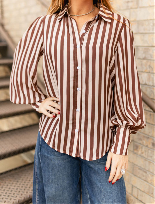 TH11 PINK BROWN STRIPED (7 Piece)