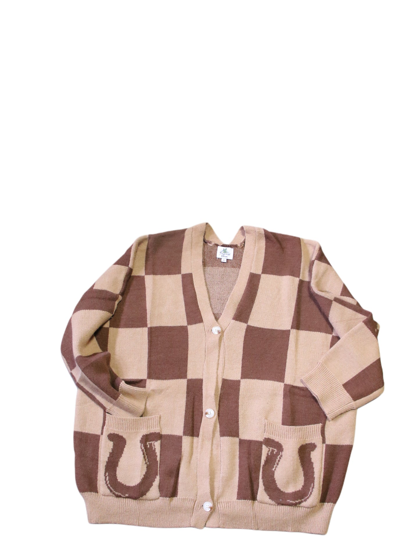 TH2977 BROWN CHECK HORSESHOE(1 Piece)