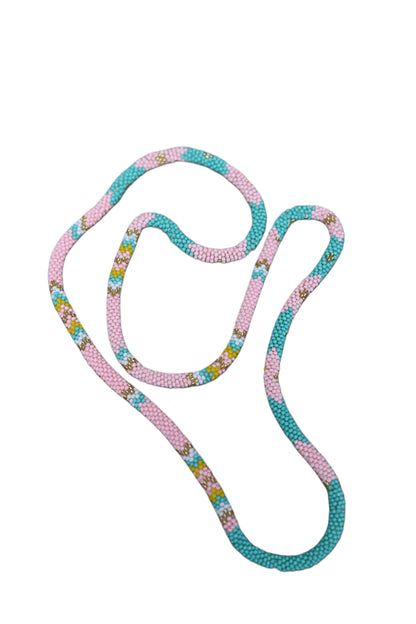 1012 HH250 PINK SEEDBEAD  NECKLACE