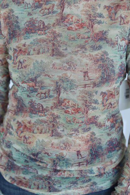 TH1221 S228 VINTAGE HORSE MESH TOP( 1 Piece)