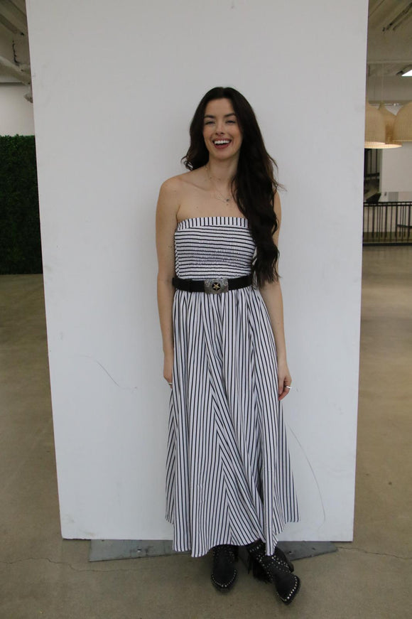 708 Striped Maxi Dress