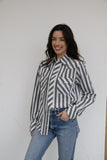 TH19 LARGE Black Striped Western Shirt(7 Piece)