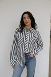 TH19 LARGE Black Striped Western Shirt(7 Piece)