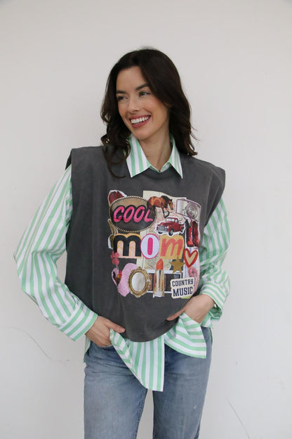 TH36 GREEN STRIPED( 7 Piece)