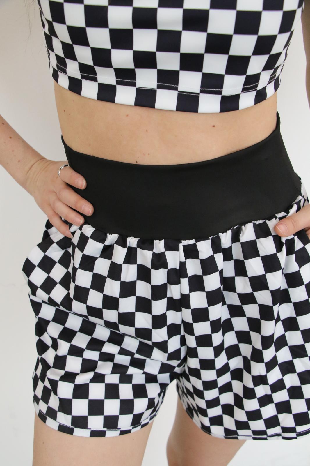 TH9 BLACK CHECK CRISSCROSS ACTIVE BRA(1 Piece)