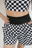 TH6 BLACK CHECKER - BAND ACTIVE SHORT(7 Piece)