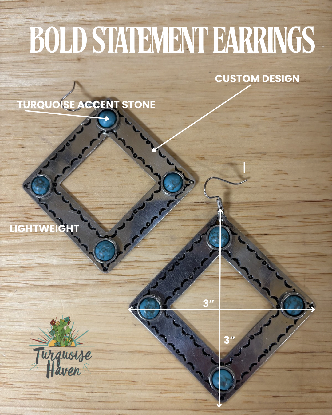 317262 Diamond Stamped Earrings