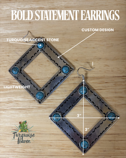 317262 Diamond Stamped Earrings