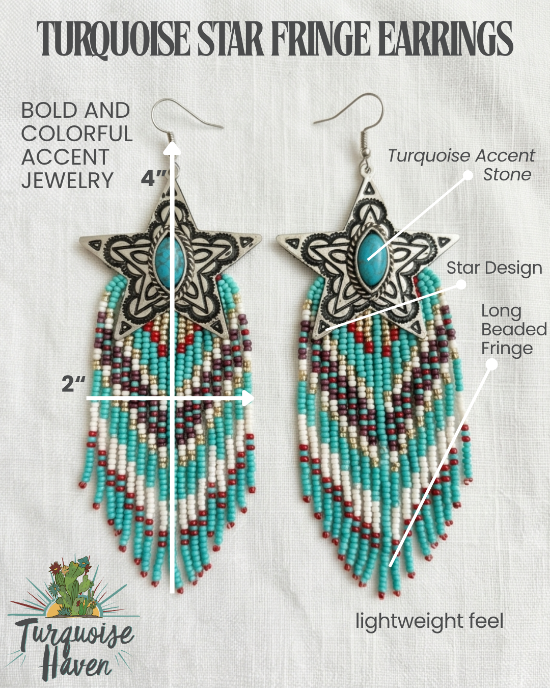 317263 Star Seed Bead Earrings