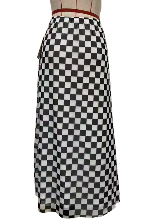 VR401 CHECKERED MESH SKIRT (OPEN)