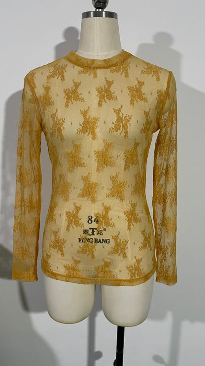 TH1221 NEW MUSTARD YELLOW LACE (7 PIECE)