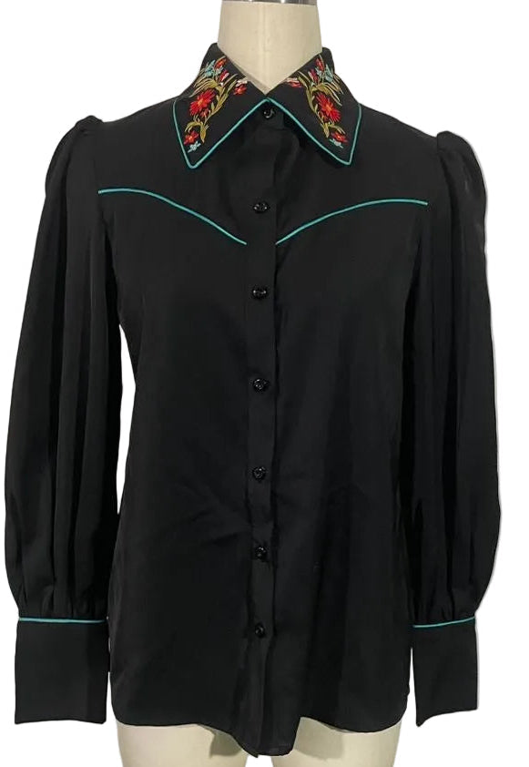 TH11 BLACK FLORAL EMB  (7 Piece)