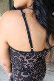 1300 DRK CHEETAH MESH DRESS (6@$22.50)