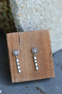 22237 C2 CONCHO DROP EARRING WITH BONE