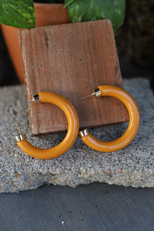 7762 H206  MUSTARD 60MM ACRYLIC HOOP ER