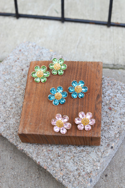3216 H212 CRYSTAL FLOWER STUD ER